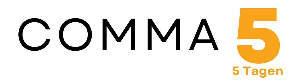 Website zum Festpreis - Logo comma5.de hell