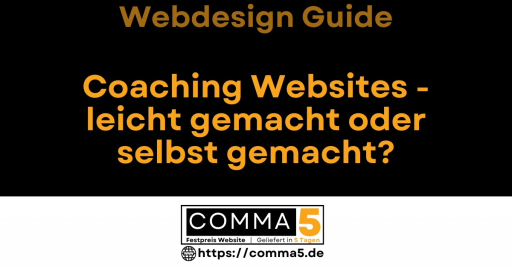 Coaching Websites - Websdesign Guide - comma5.de