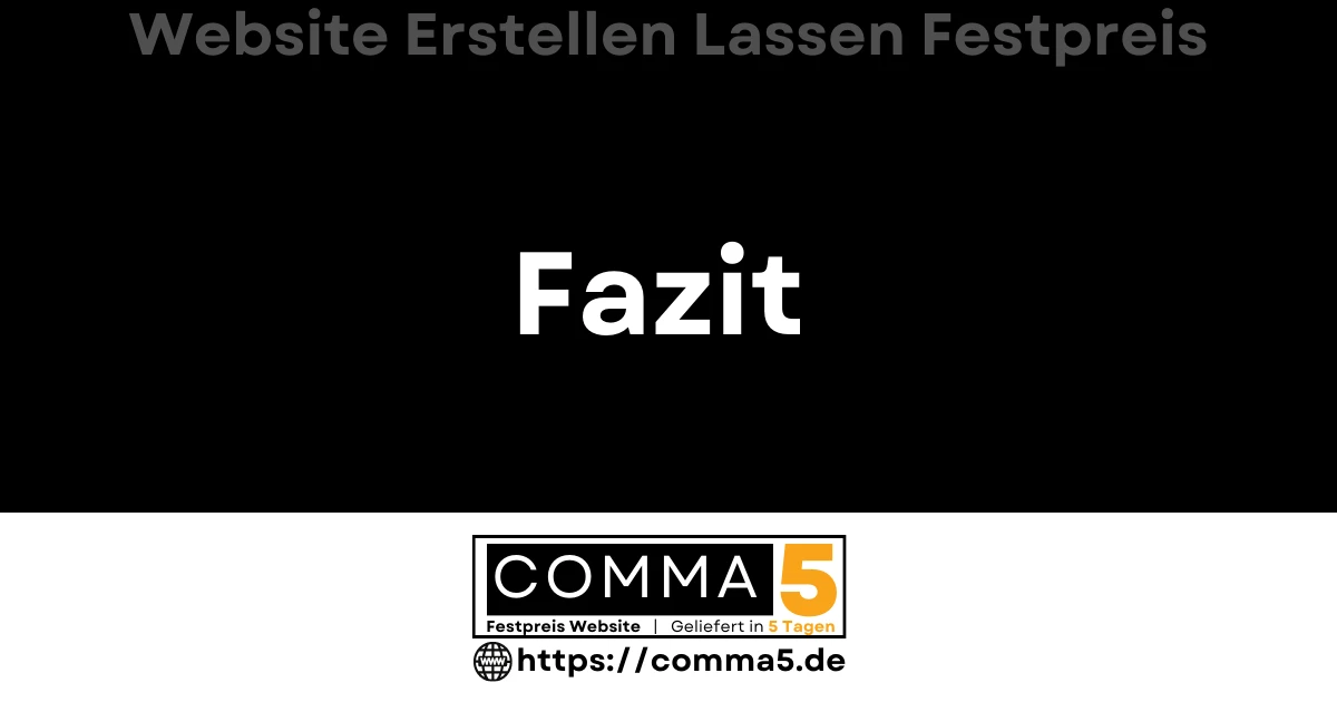 Website Erstellen Lassen Festpreis - Fazit