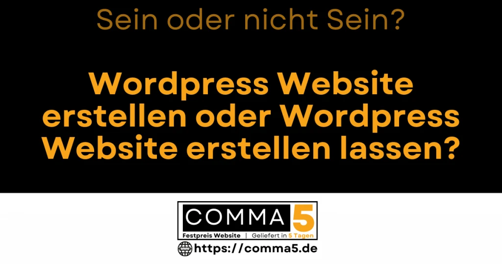 Wordpress Website erstellen oder Wordpress Website erstellen lassen